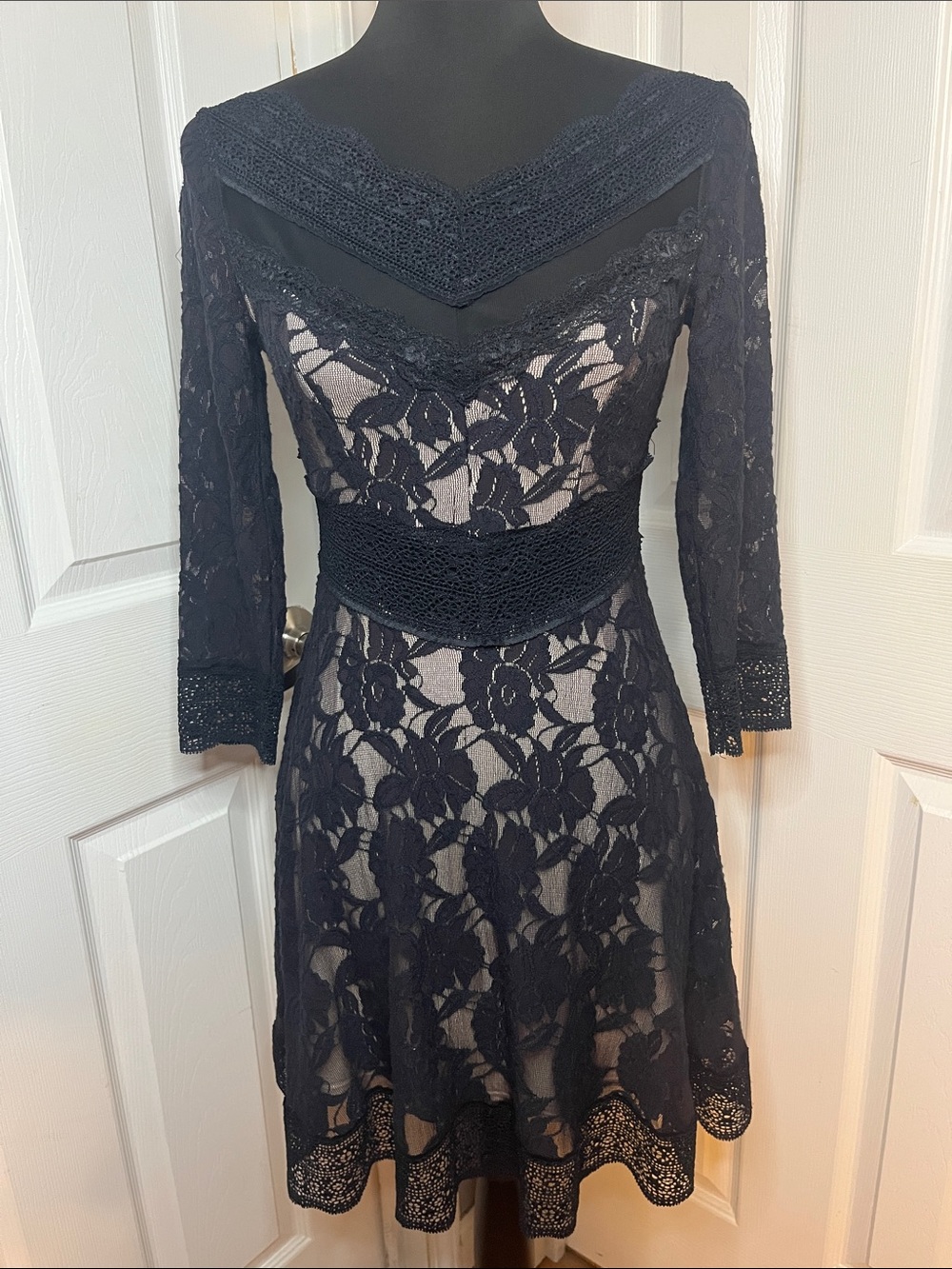 Navy Free People Lace Dress